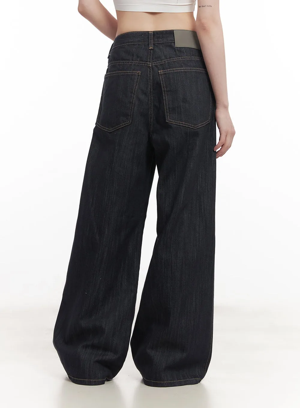 Alex Stitched Pintuck Baggy Jeans CM519