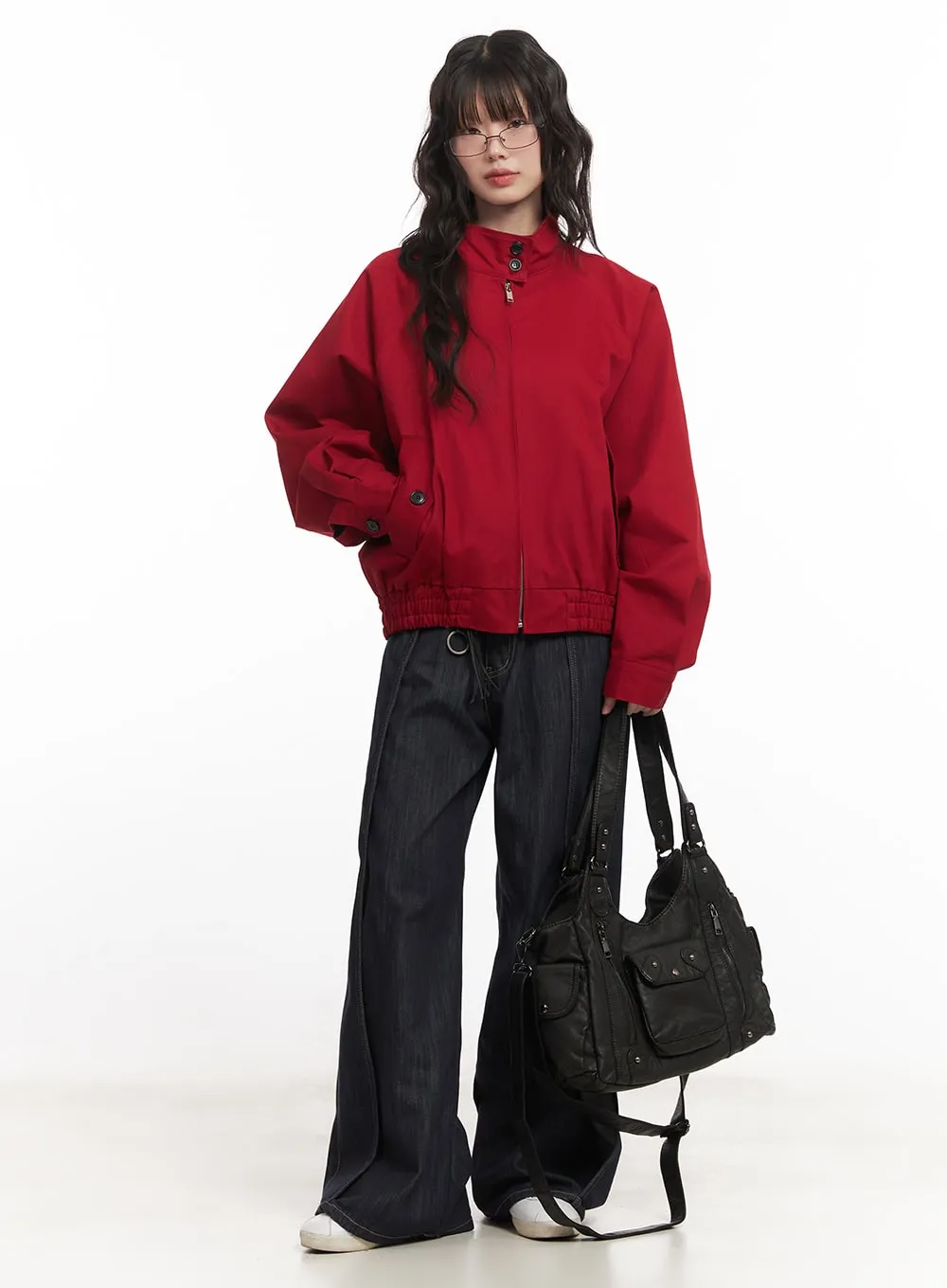 Alex Stitched Pintuck Baggy Jeans CM519
