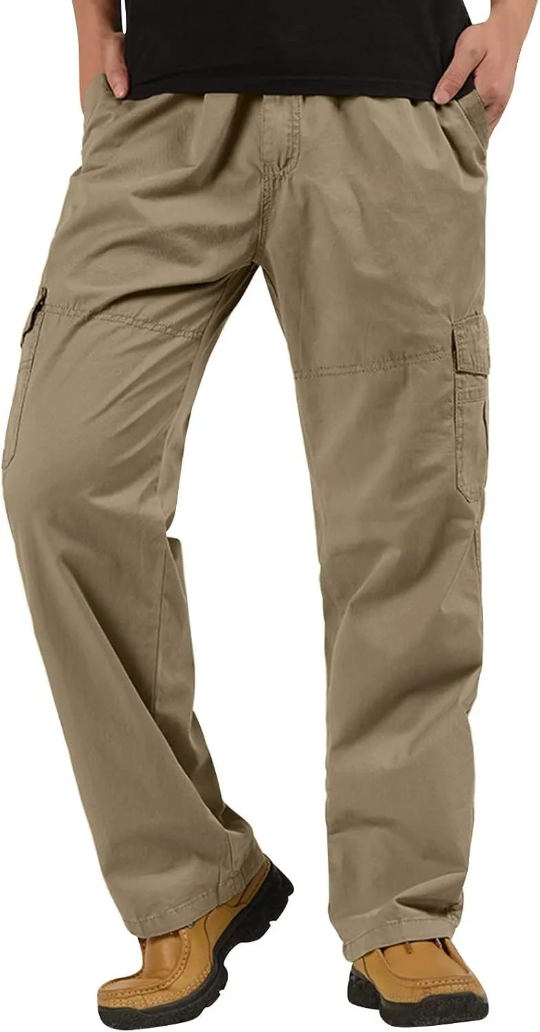 Cargo Pants for Men Big and Tall, Pants Men's Lightweight Relaxed Fit Cargo Pant Mens Work Hiking Ripstop Pants Cargo