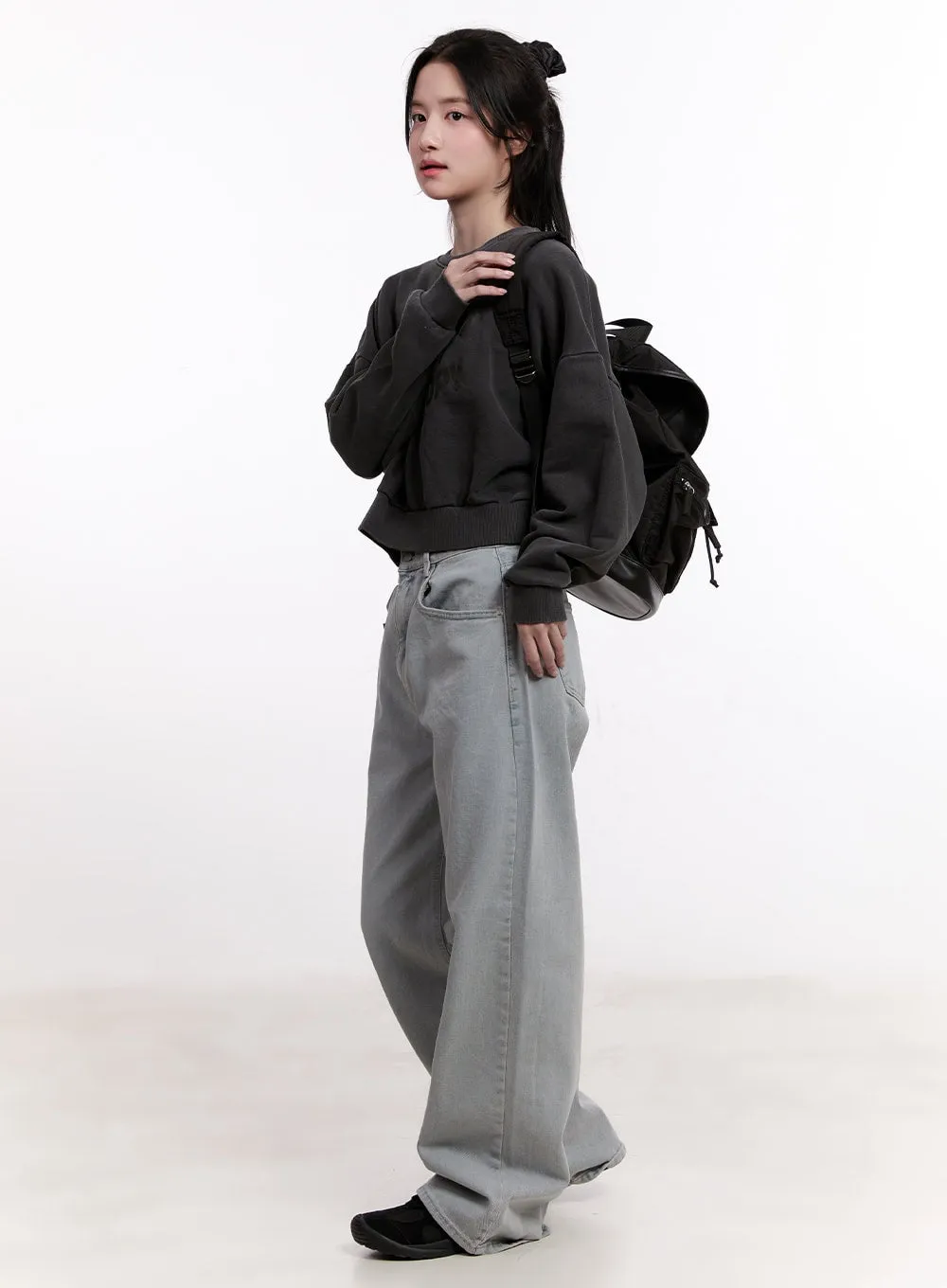 Casey Washed Baggy Wide-Leg Jeans CM526