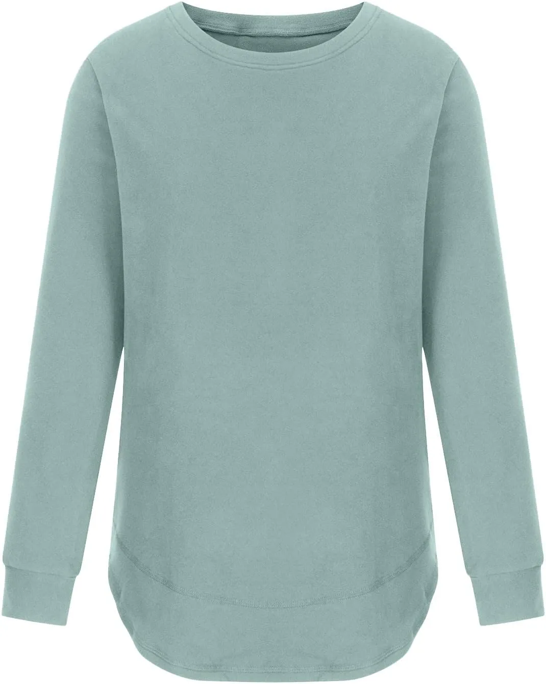 Casual Crewneck Sweatshirts for Women Long Sleeve Loose Fit Pollover Comfy Fleece Warm Fall Fashion Tops Outfits