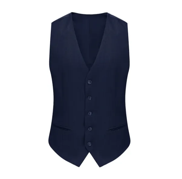 Classic Fit Performance Stretch Three-Piece Suit - Navy