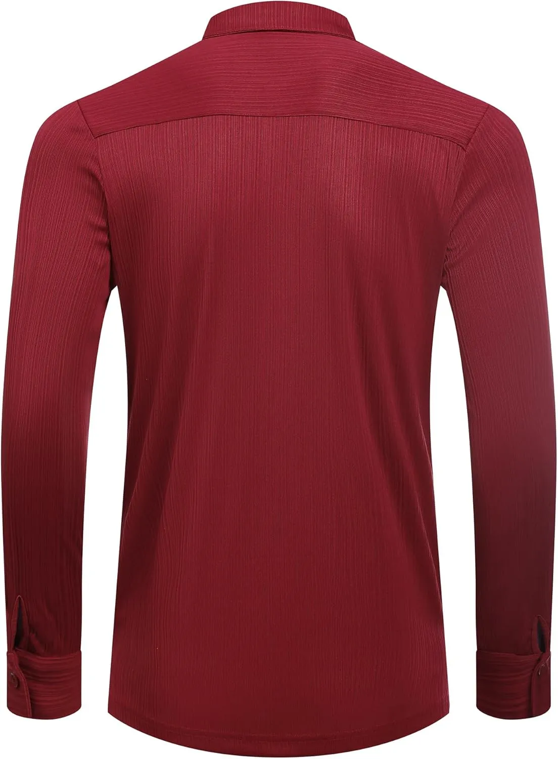 COOFANDY Athletic Fit Dress Shirts for Men Ribbed Knit Textured Button Down Shirts