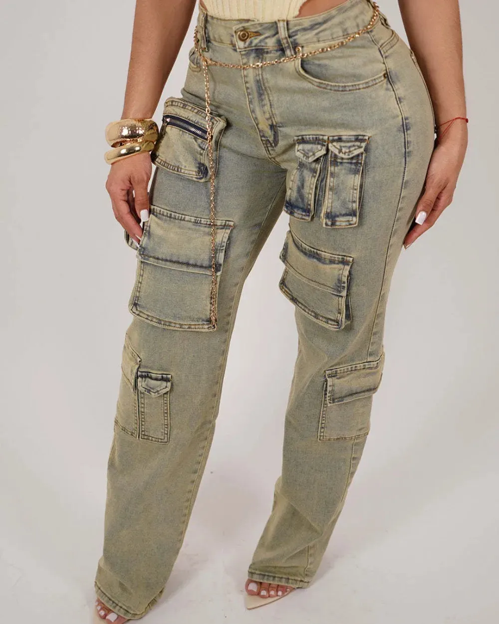 Count On It High Waisted Cargo Pants