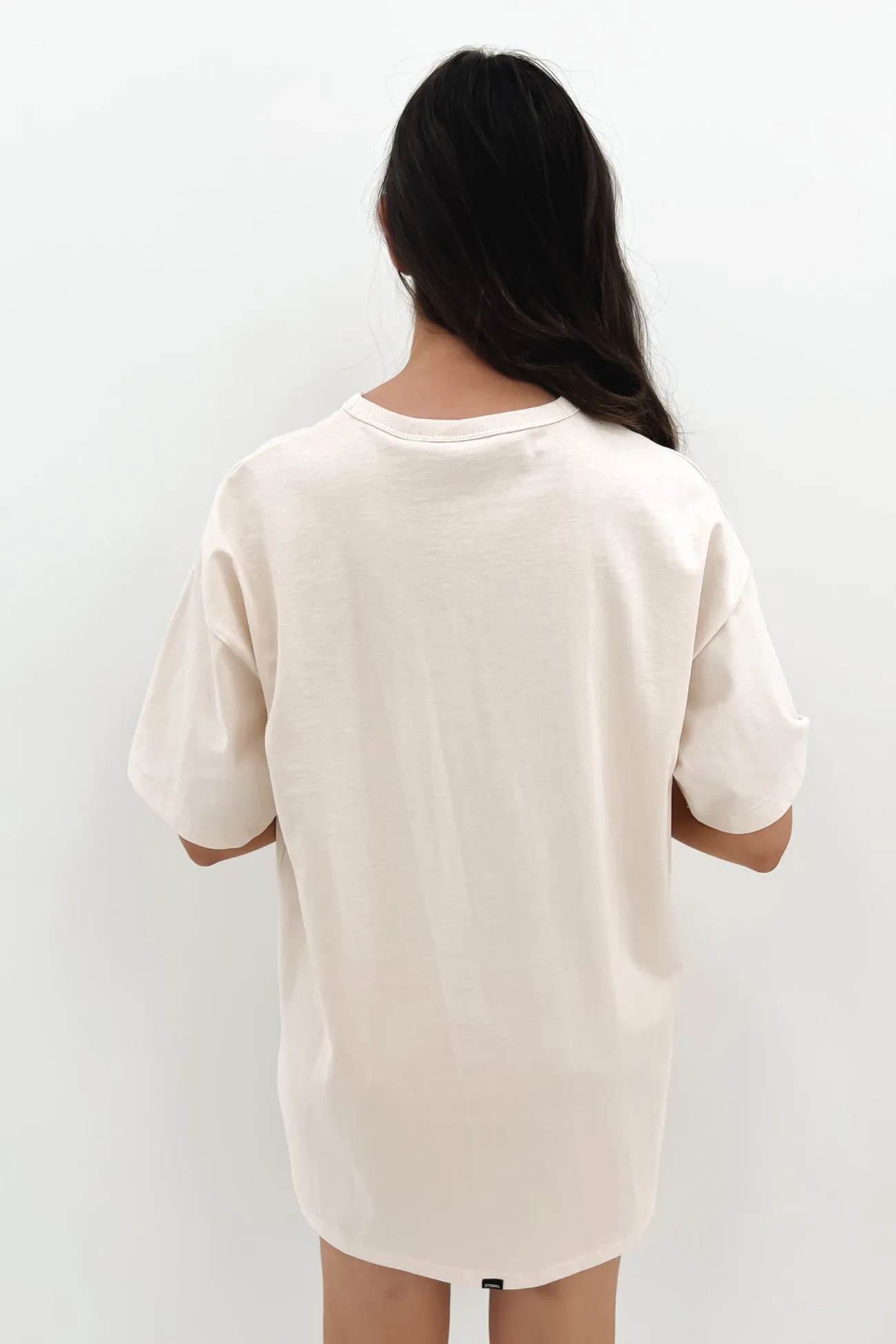 Deluxe Box Fit Tee Dress Unbleached