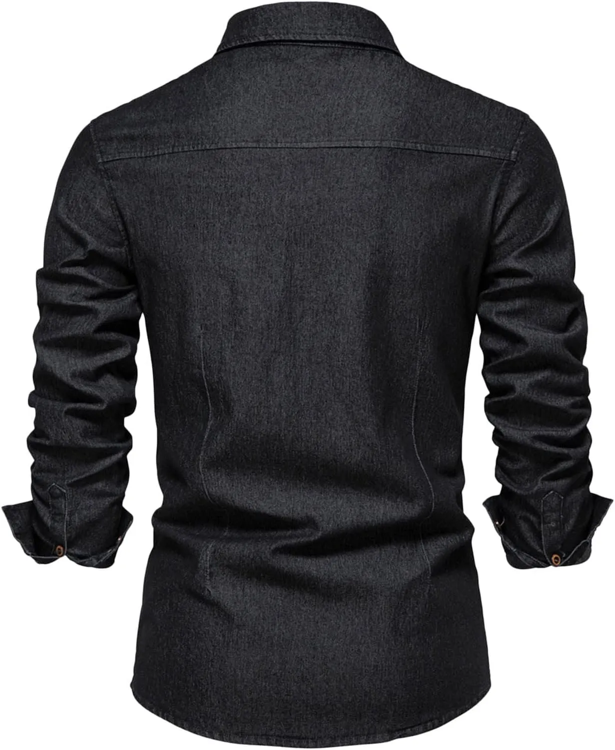 Denim Shirt Men Cotton Short Sleeve Button Down Slim Fit Cowboy Shirts Big and Tall Summer Beach Vacation Cruise Pocket Shirt