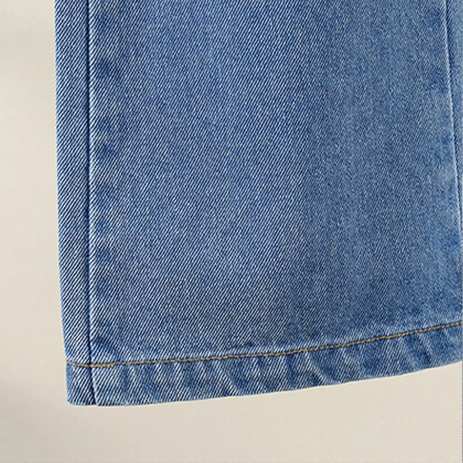 Girls Ripped Jeans Elastic Waist Distressed Straight Leg Denim Jeans Streetwear Hip Hop Pants Washed Boyfriend Jeans