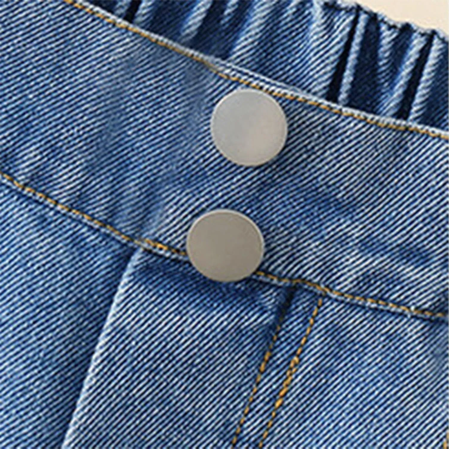 Girls Ripped Jeans Elastic Waist Distressed Straight Leg Denim Jeans Streetwear Hip Hop Pants Washed Boyfriend Jeans