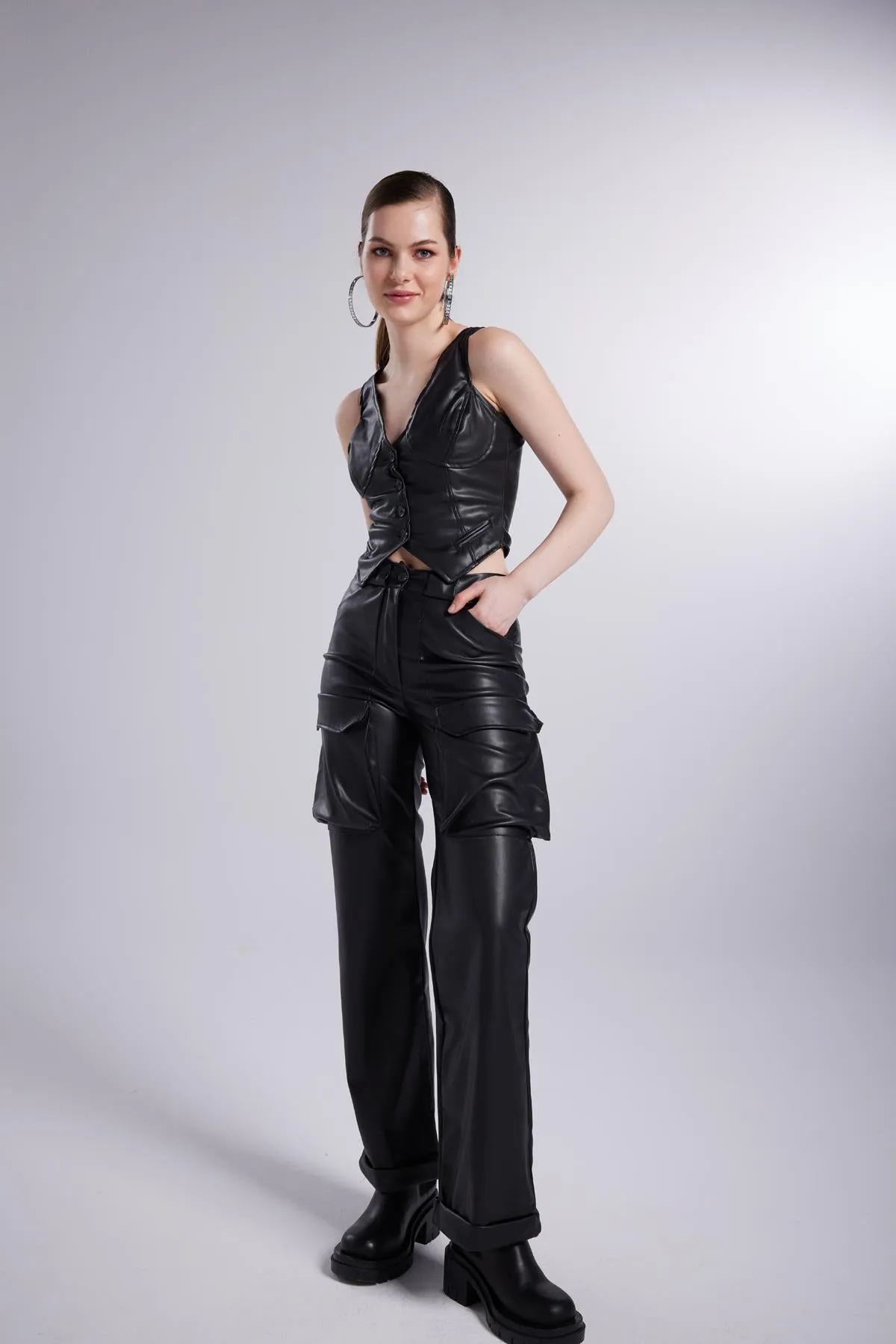 Hera Leather Pants Black