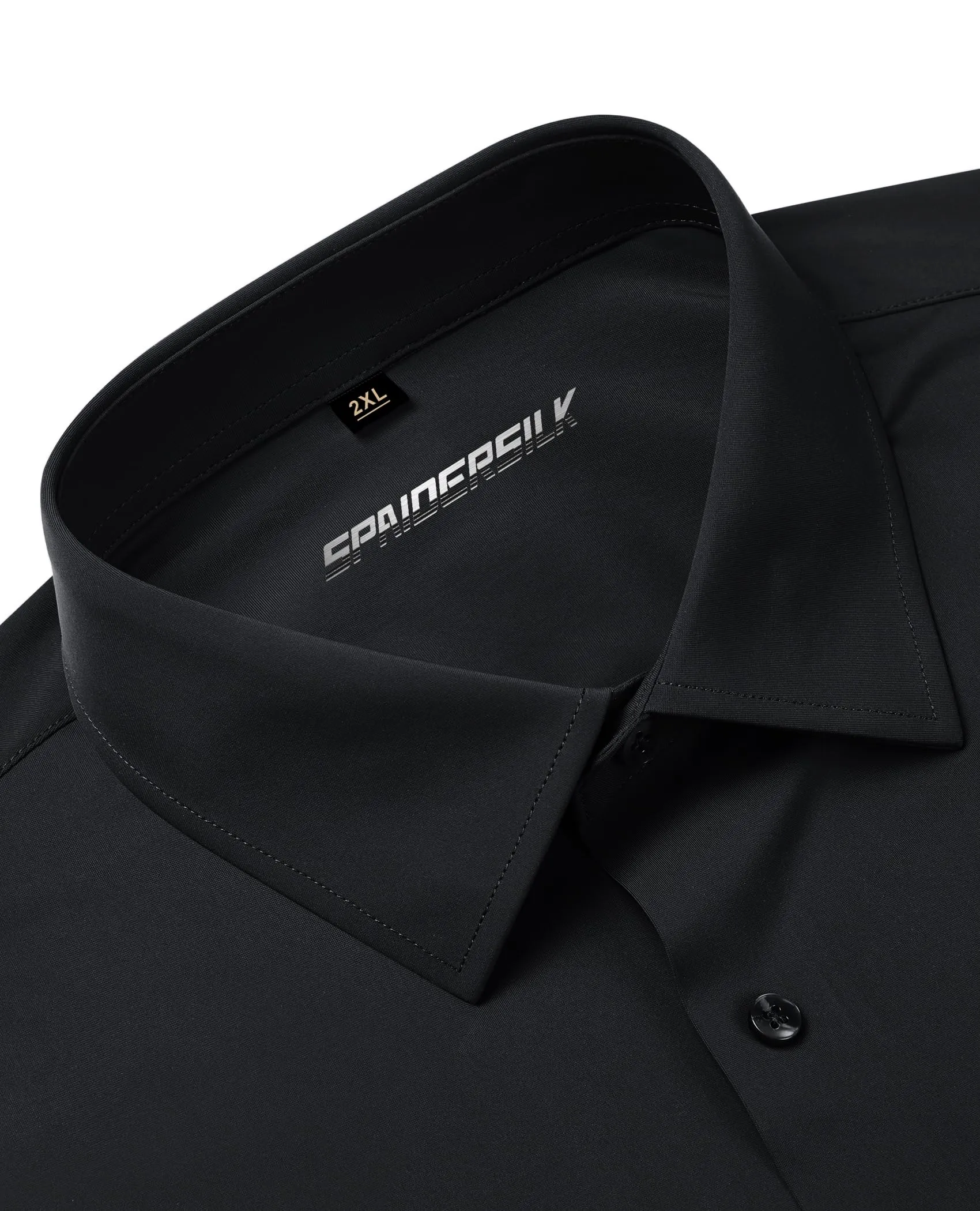 Lion Nardo Slim Fit Black Dress Shirts for Men Wrinkle Free Mens Dress Shirts Long Sleeve Big Muscle Fit Button Up Shirt