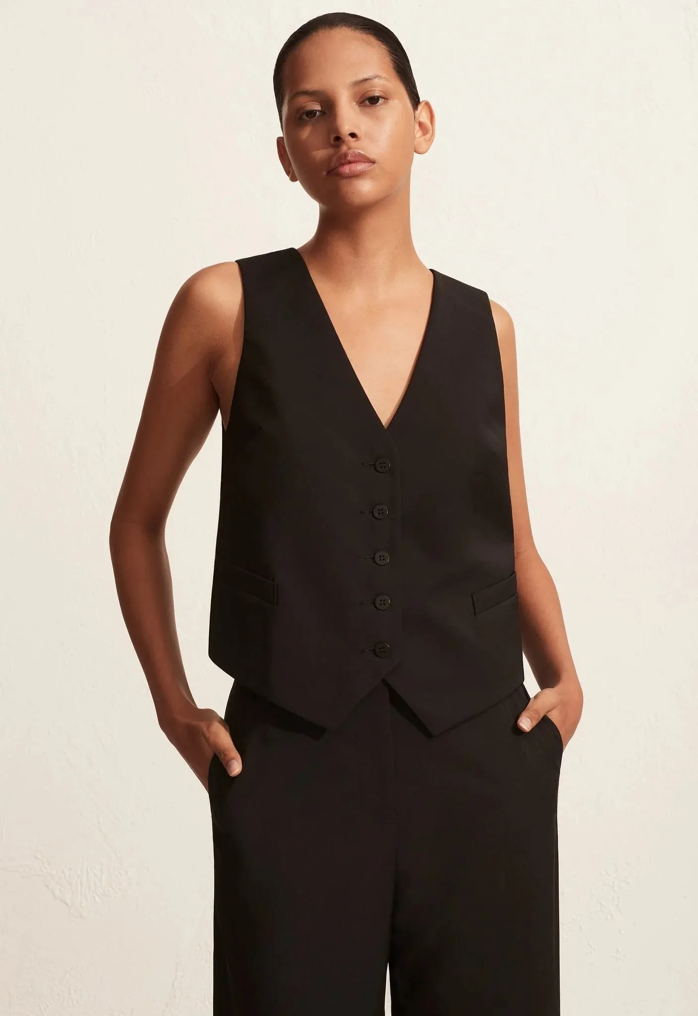 Matteau Tailored Waistcoat - Black