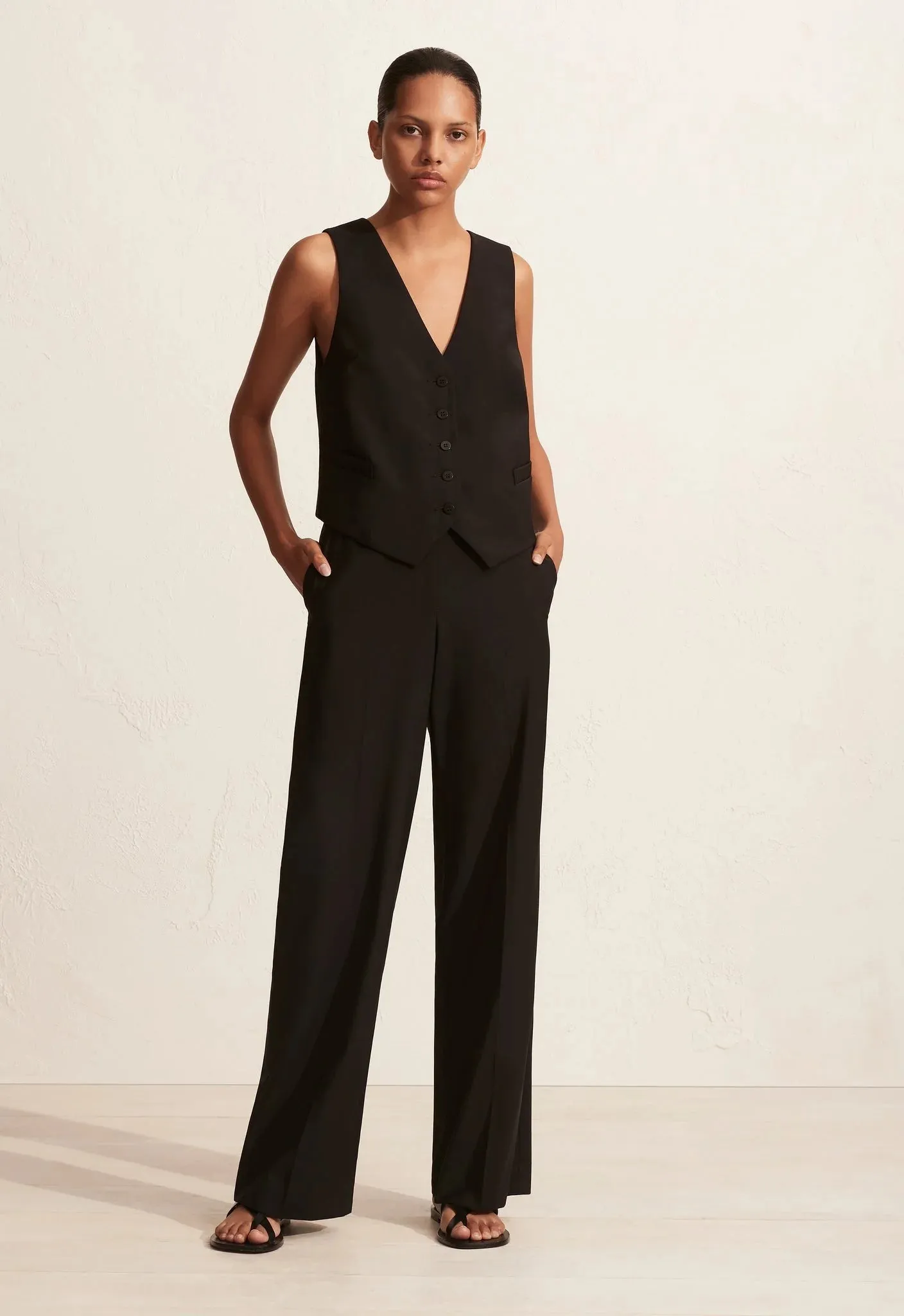 Matteau Tailored Waistcoat - Black