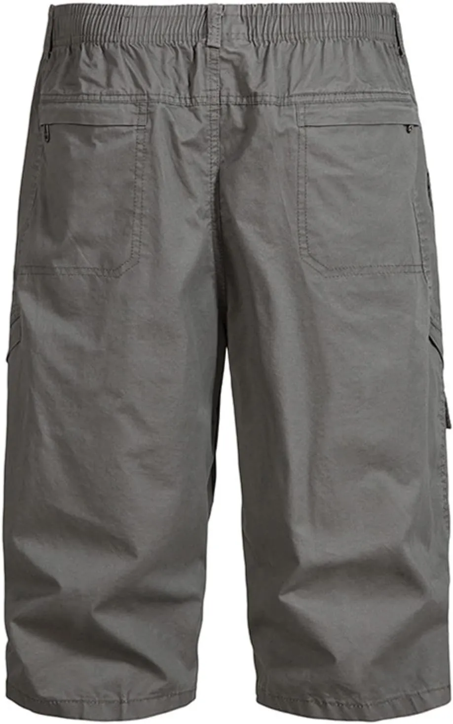 Men's Cargo Shorts Casual Twill Elastic 3/4 Capri Pants below Knee Long Shorts with 7 Pocket Men Summer Shorts Cargo Capris