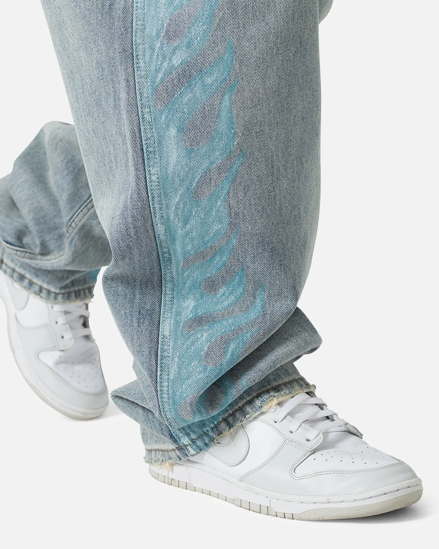 MNML Ultra Baggy Side Panel Denim Jeans Blue