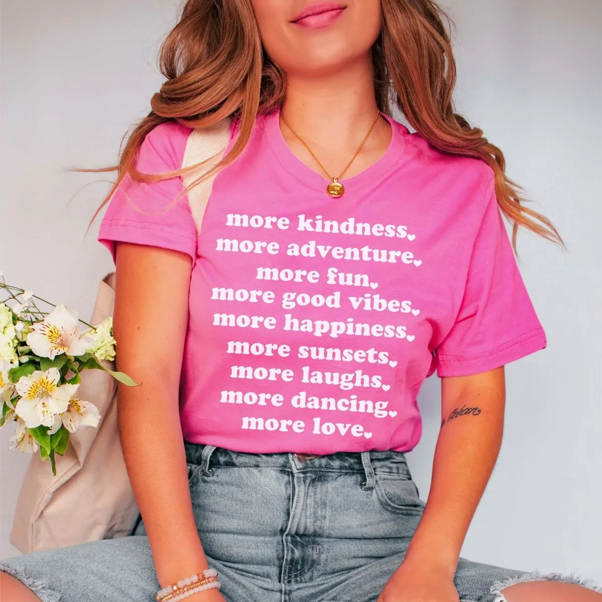 More Kindness Adventure Fun List Tee
