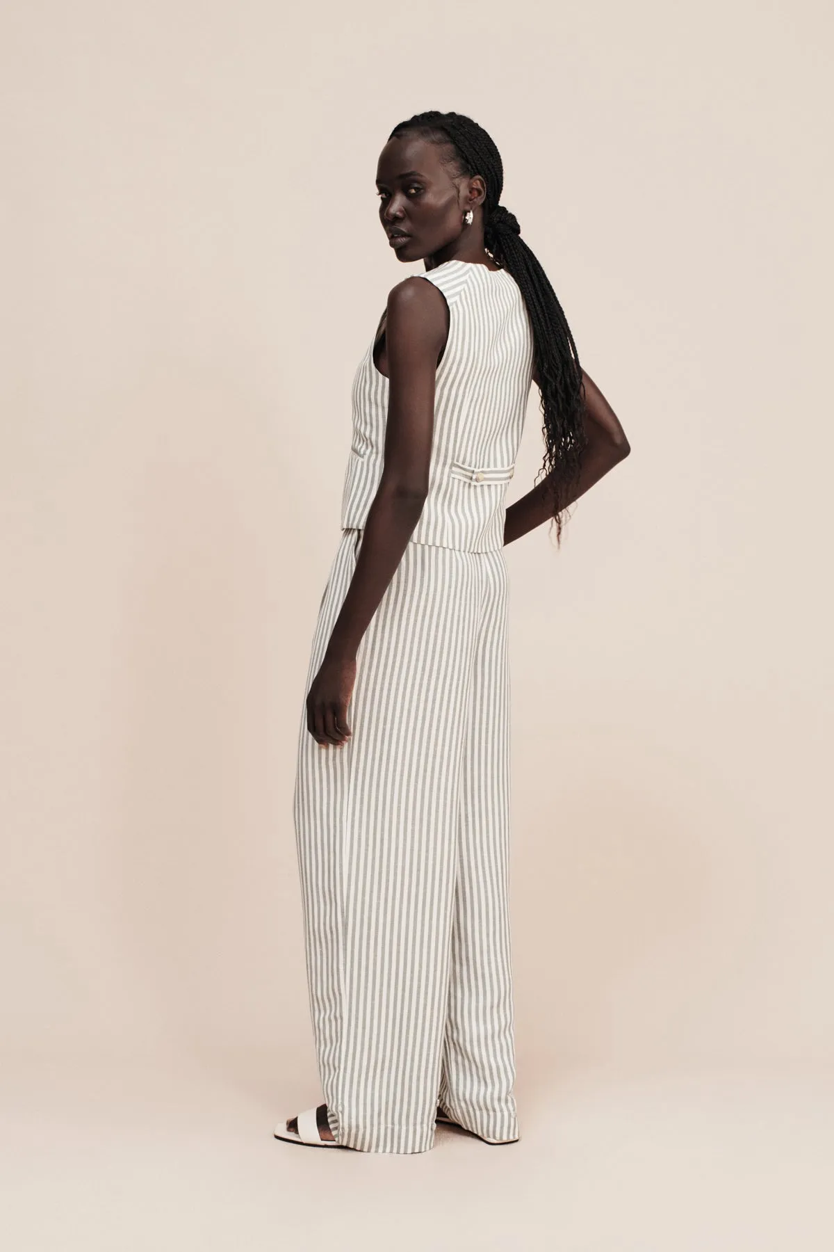 Posse Diana Vest in Seagrass Stripe