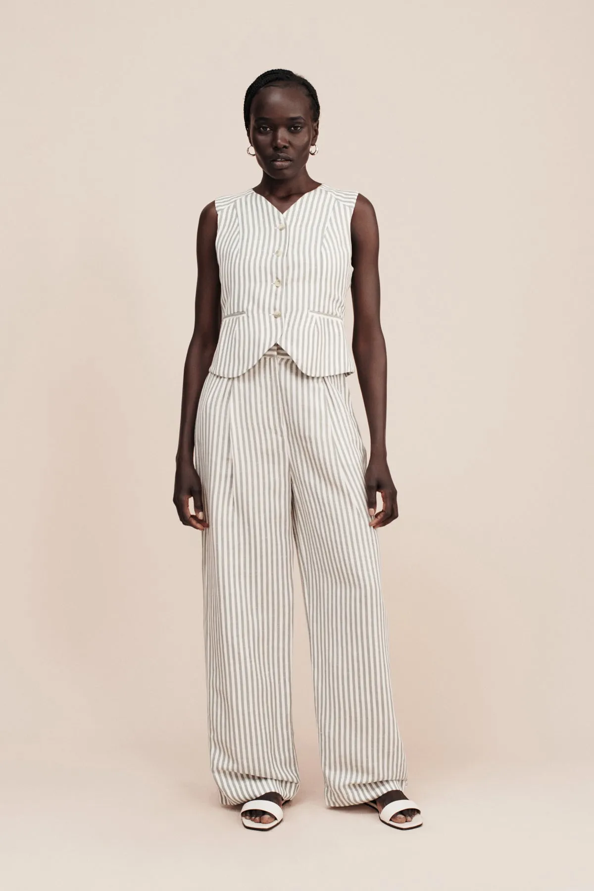 Posse Diana Vest in Seagrass Stripe