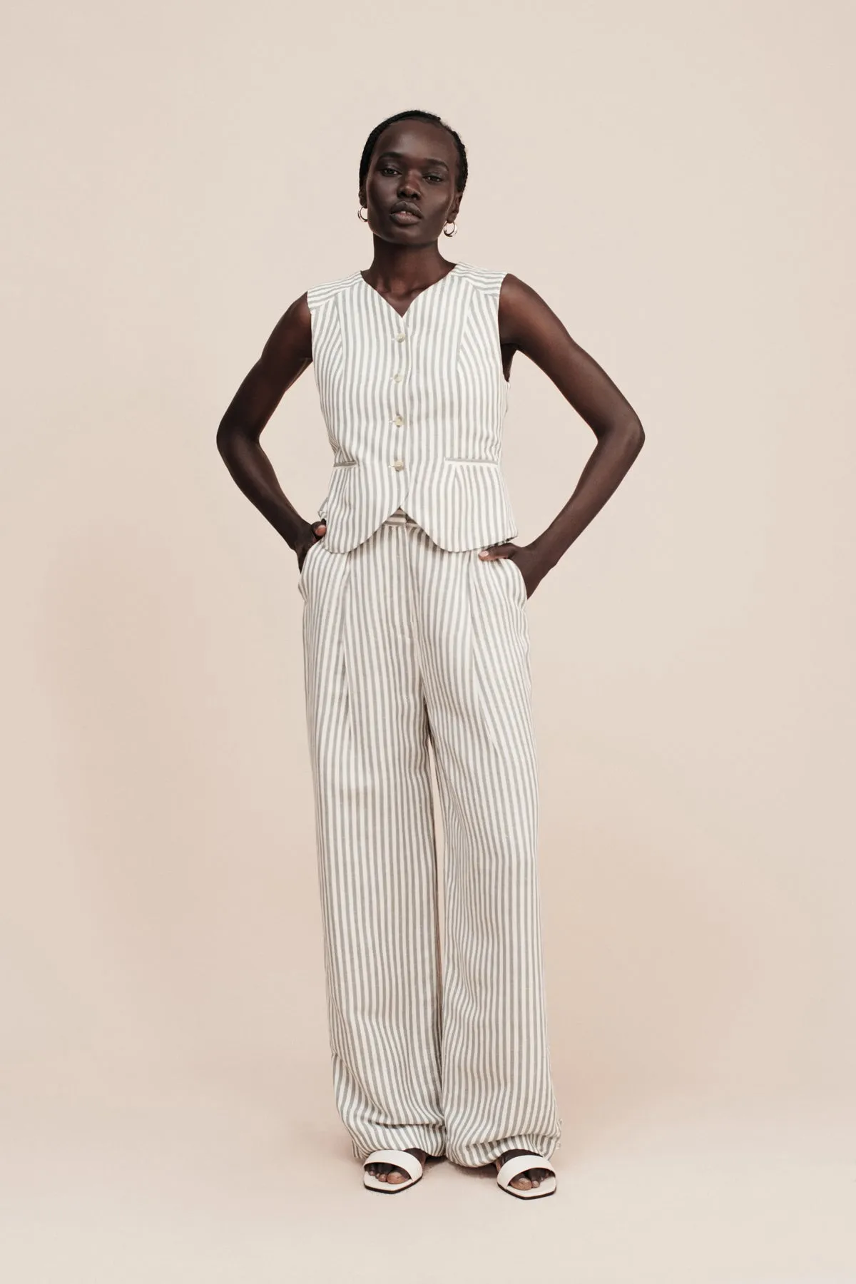 Posse Diana Vest in Seagrass Stripe