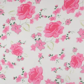 Printed Burnout Organza - JACQUELINE - Hot Pink