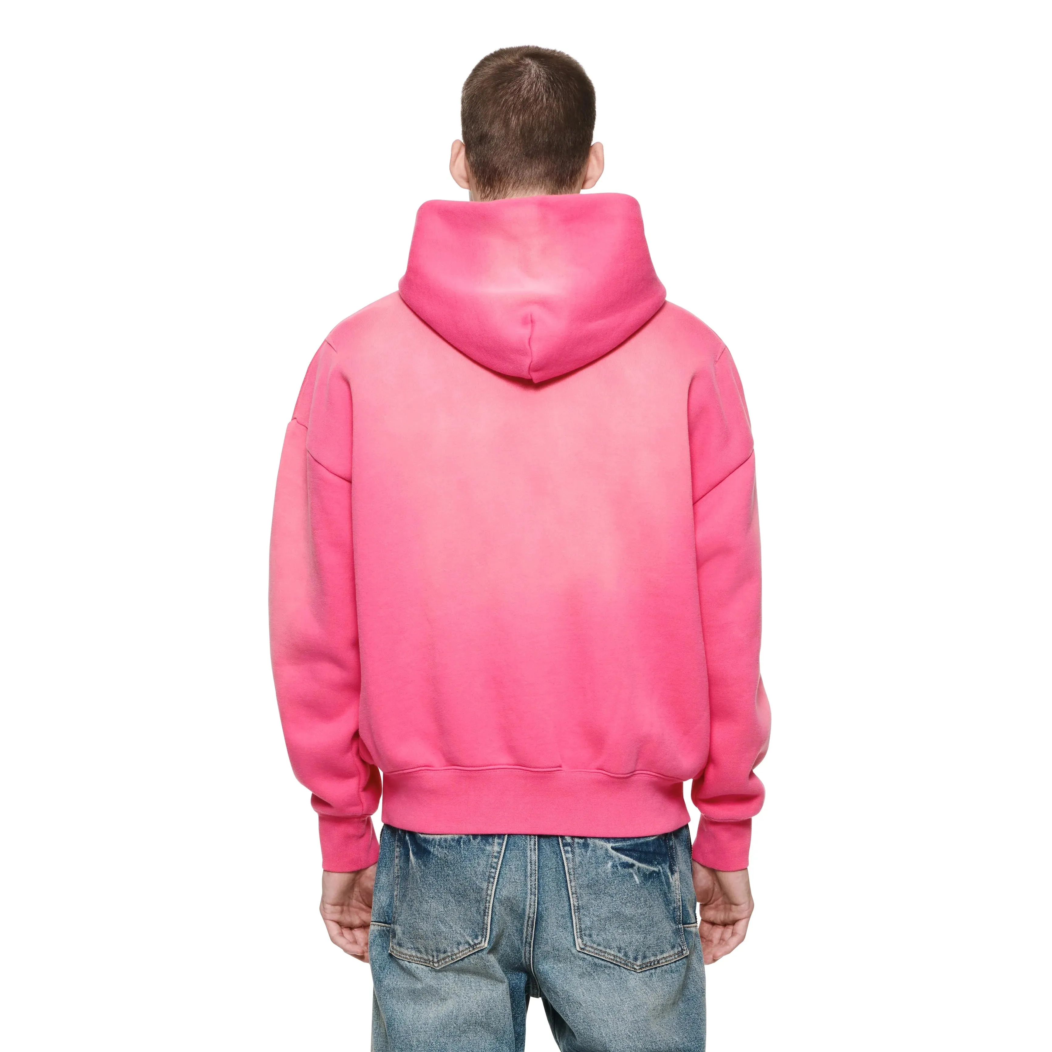 Purple Brand Cutout Wordmark Pink Oversized Hoodie