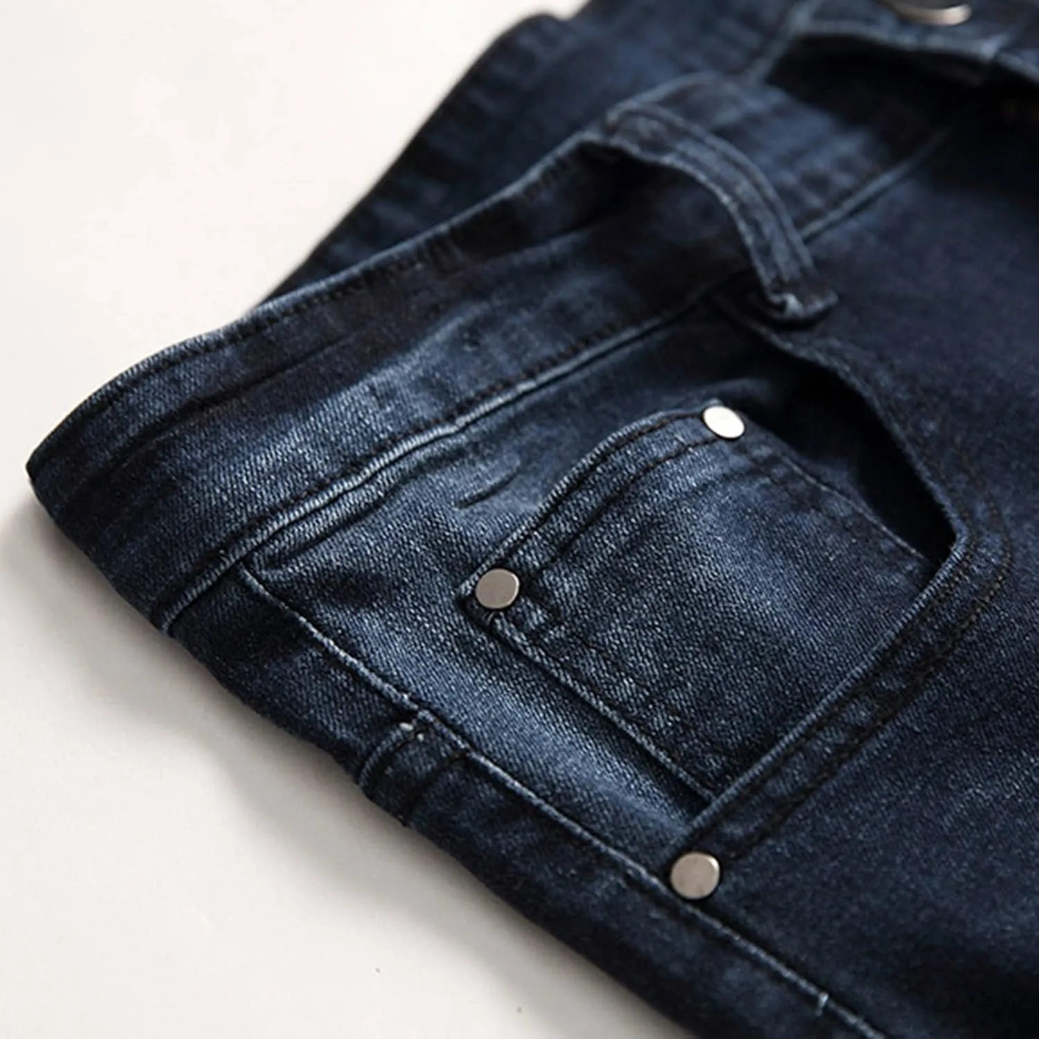 Ripped Jeans Men Baggy Classic Vintage Straight Wide Leg Denim Pants Baggy Jeans Trousers Mulit Pockets
