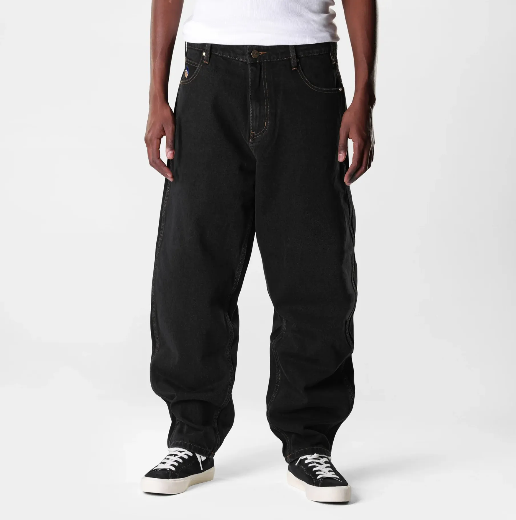 Santosuosso Denim Jeans - Washed Black (Blue Hat)