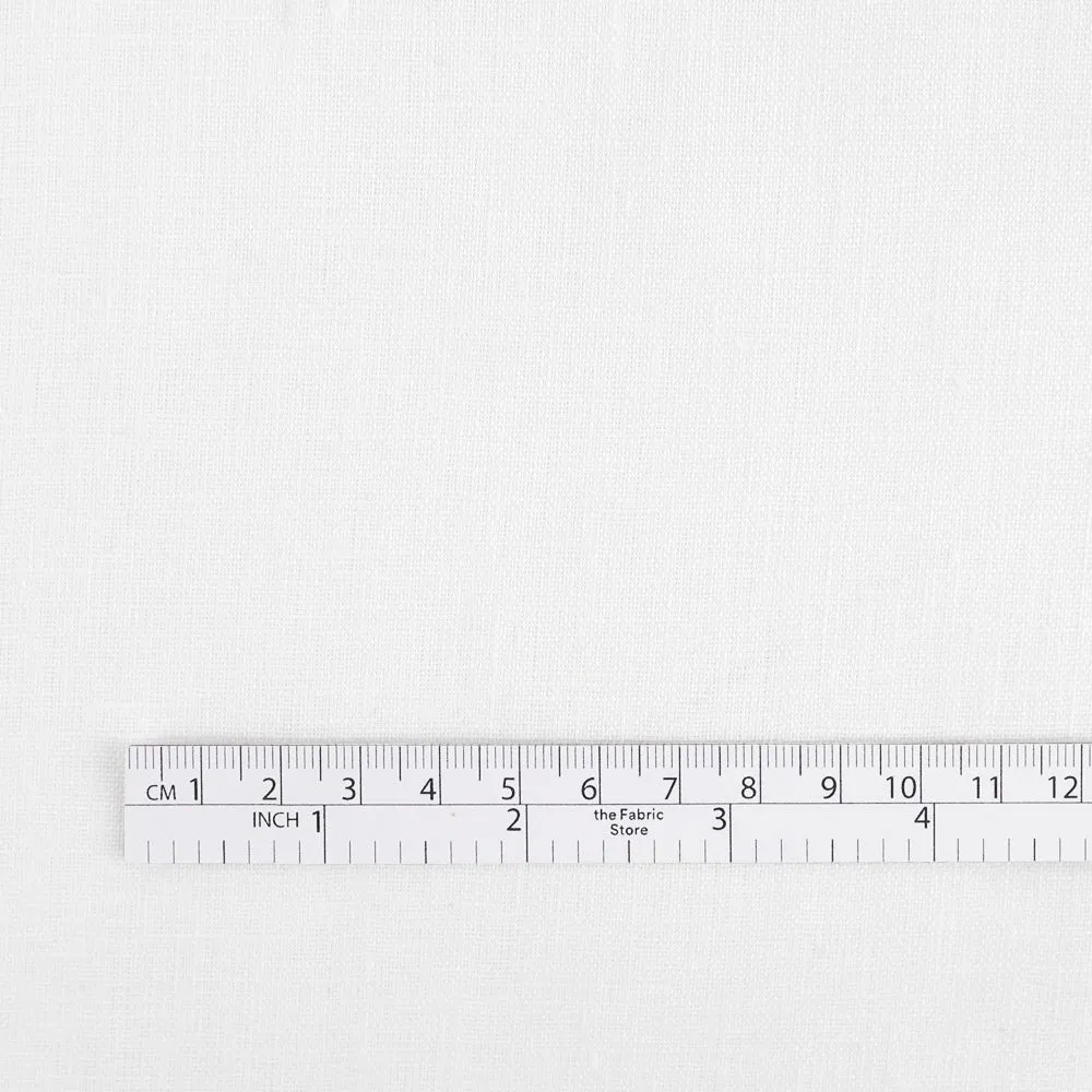 Semi-Sheer Linen - White