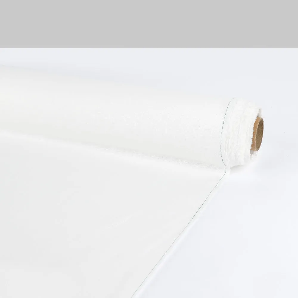 Semi-Sheer Linen - White