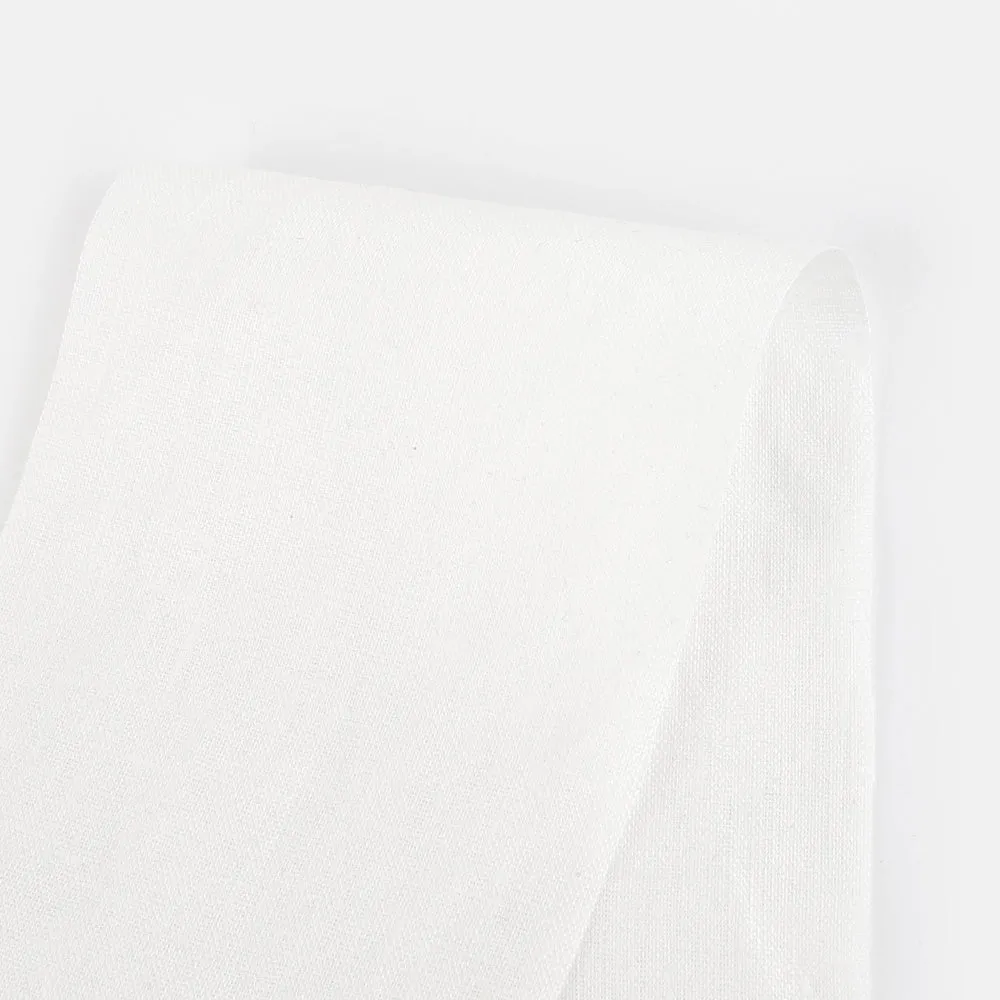 Semi-Sheer Linen - White
