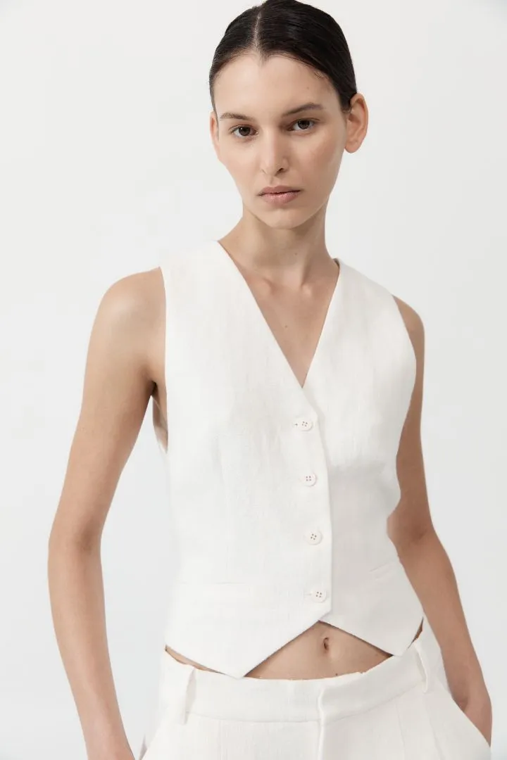 TAILORED LINEN VEST