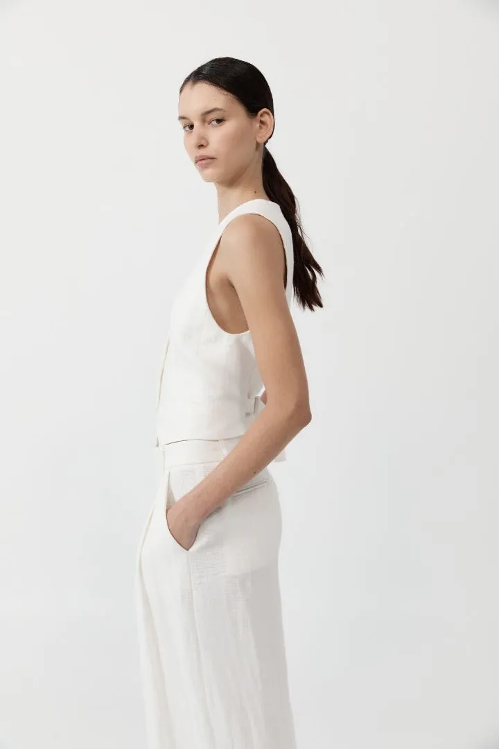 TAILORED LINEN VEST