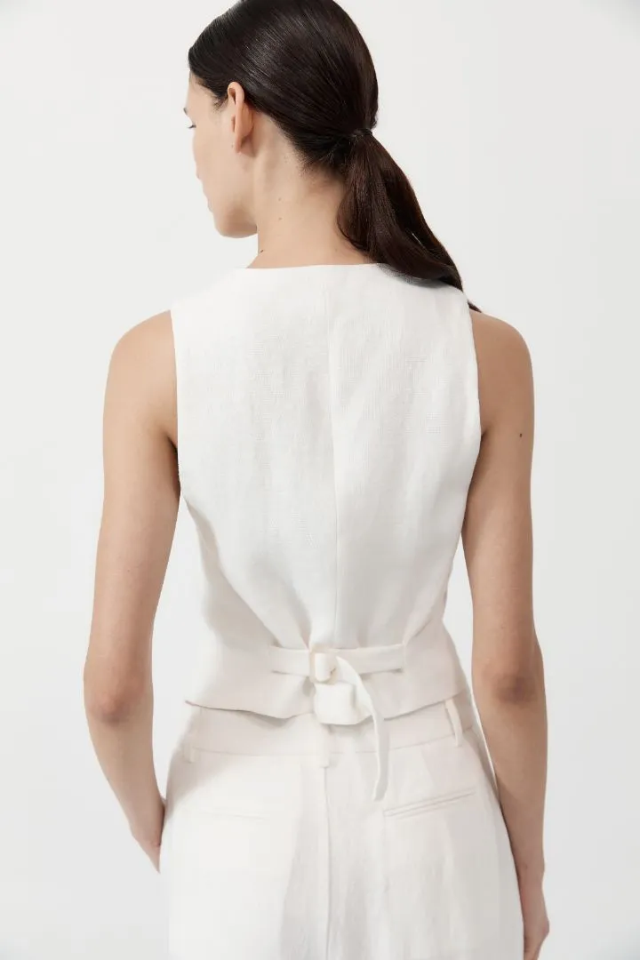 TAILORED LINEN VEST