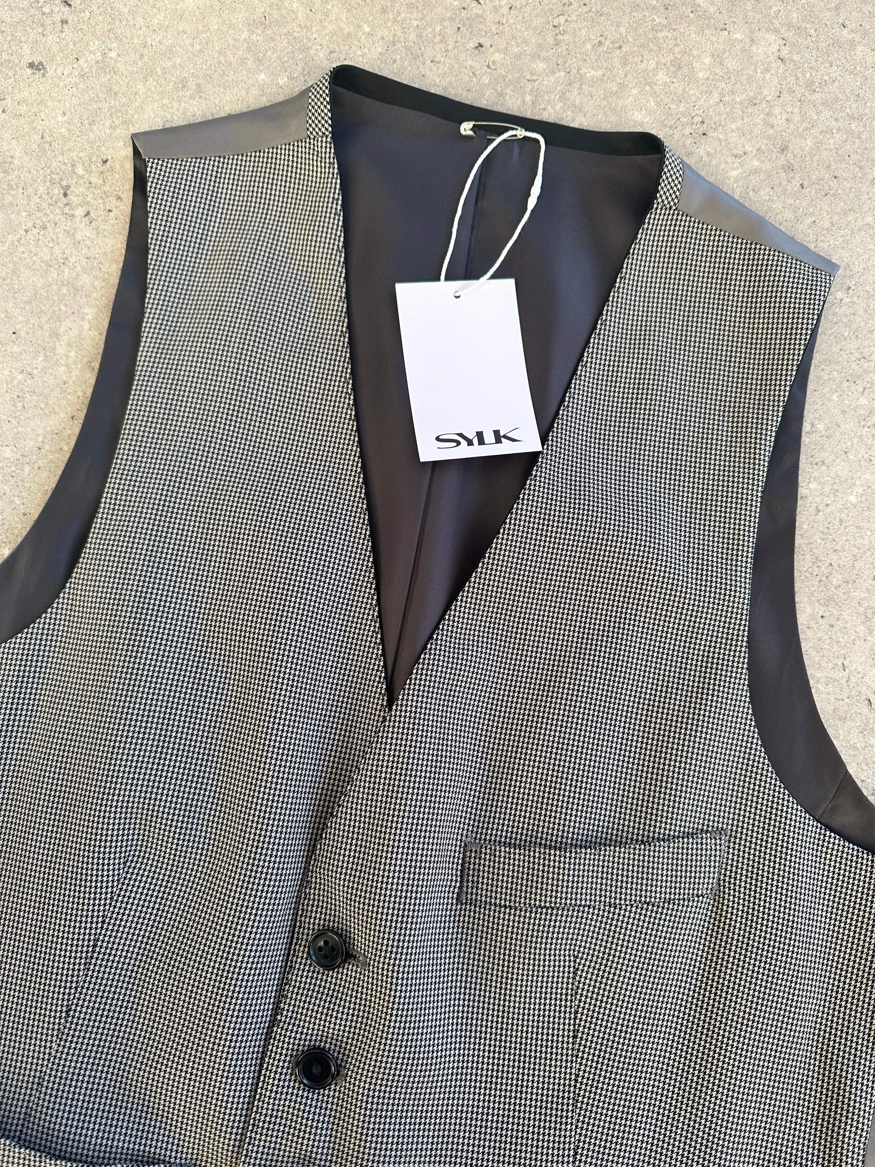 Vintage Reversible Wool Tailored Waistcoat - M