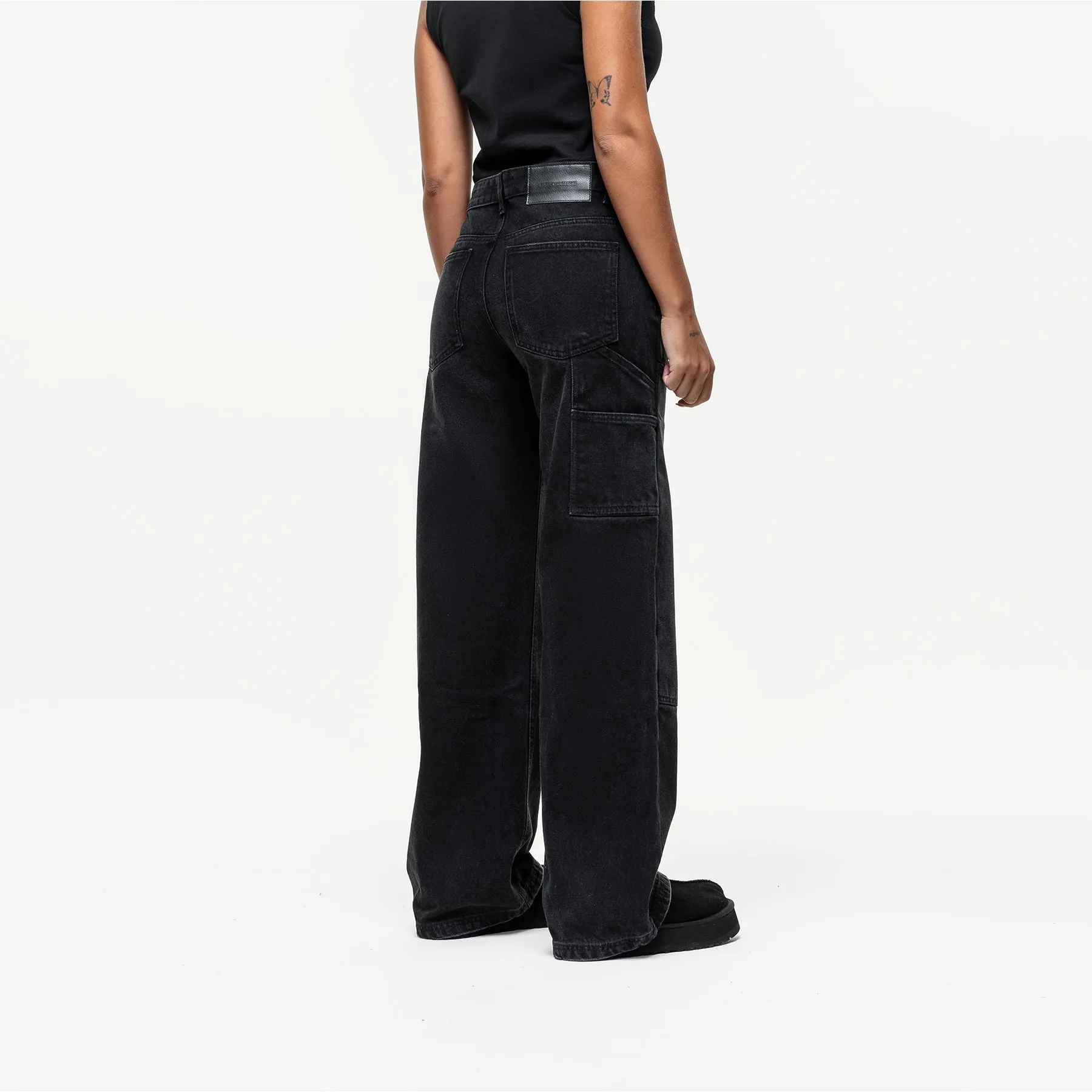 Washed Black Baggy Denim Jean