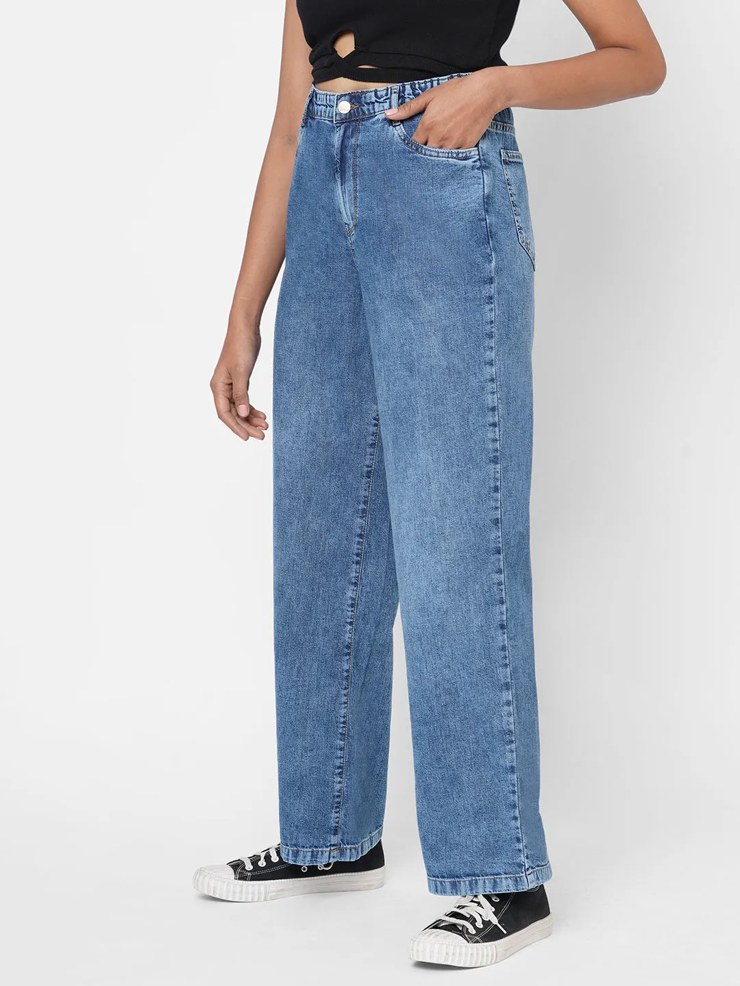Women High-Rise Baggy Fit Jeans