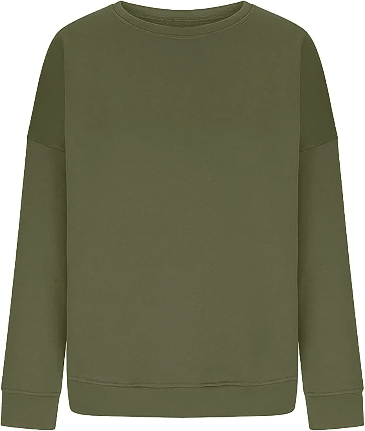Women Trendy 2024 Winter Sweatshirts Oversized Fleece Long Sleeve Casual Basic Pullover Sweaters Teen Girls Clothes