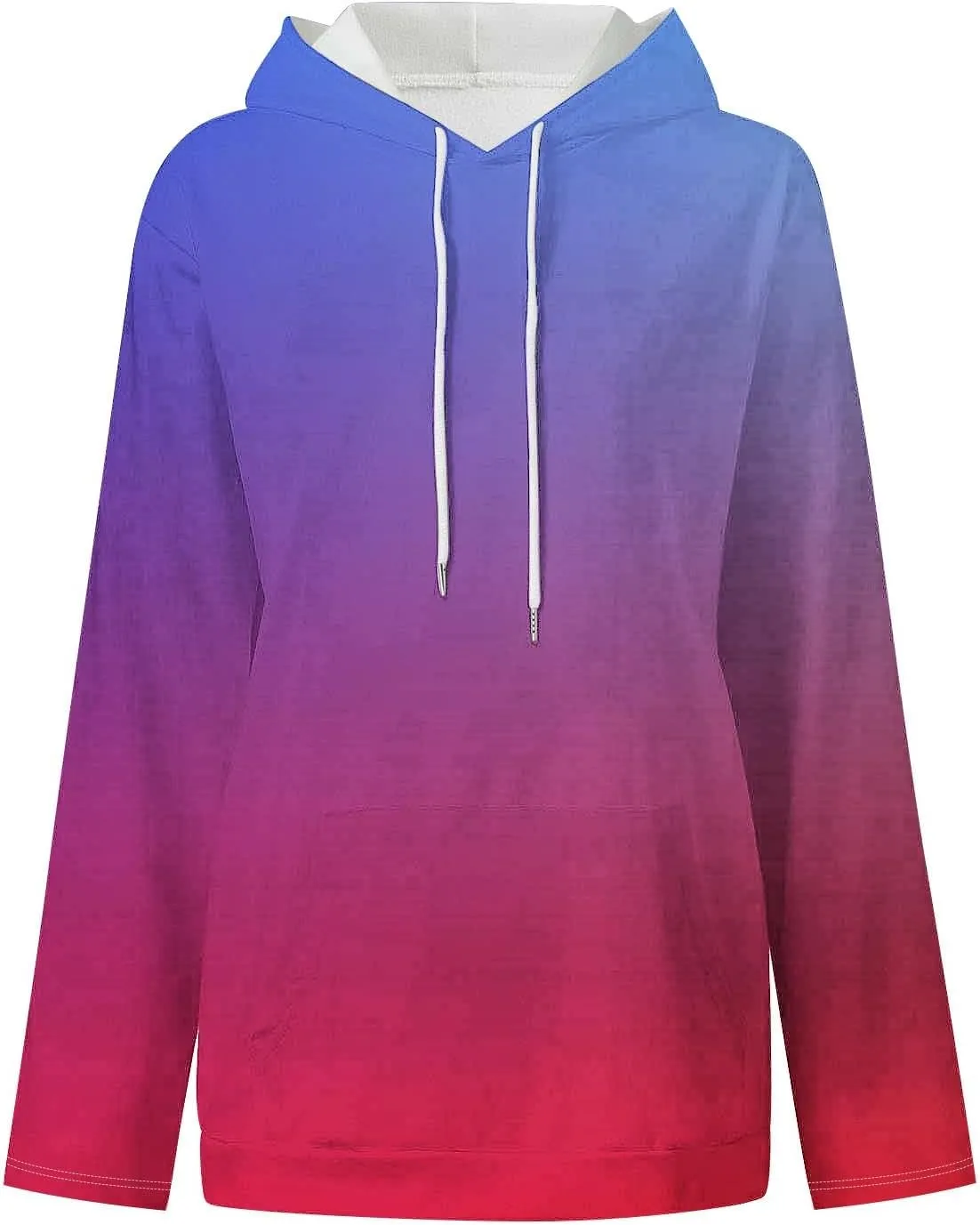 Womens Oversized Fleece Hoodies Long Sleeve Tie Dye Sweatshirts Trendy Loose Fit Pullover Sweaters Y2K Clothes