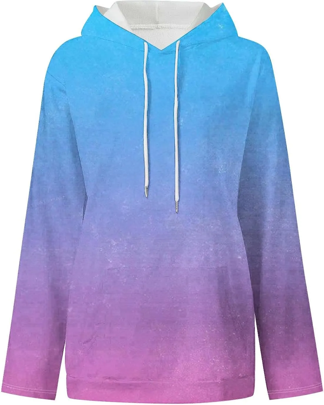 Womens Oversized Fleece Hoodies Long Sleeve Tie Dye Sweatshirts Trendy Loose Fit Pullover Sweaters Y2K Clothes